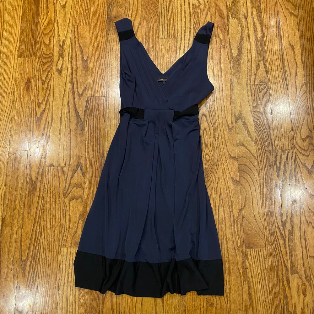 BCBGMaxazria Navy Blue Sleeveless Mini Dress 2‎